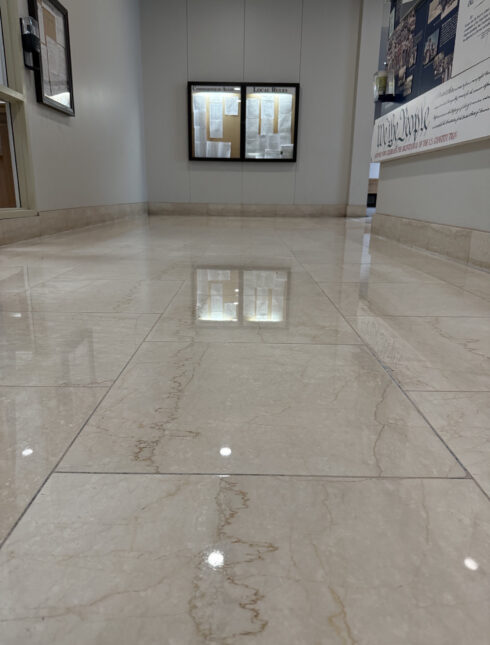 Stone Floor Before - Virginia Metal Restoration