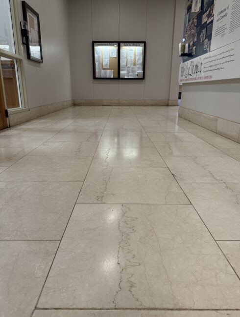 Stone Floor Before - Virginia Metal Restoration
