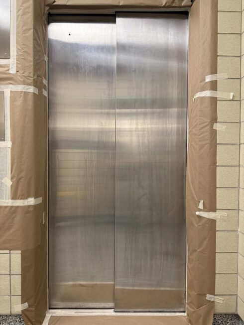 Metal Elevator Before - Virginia Metal Restoration