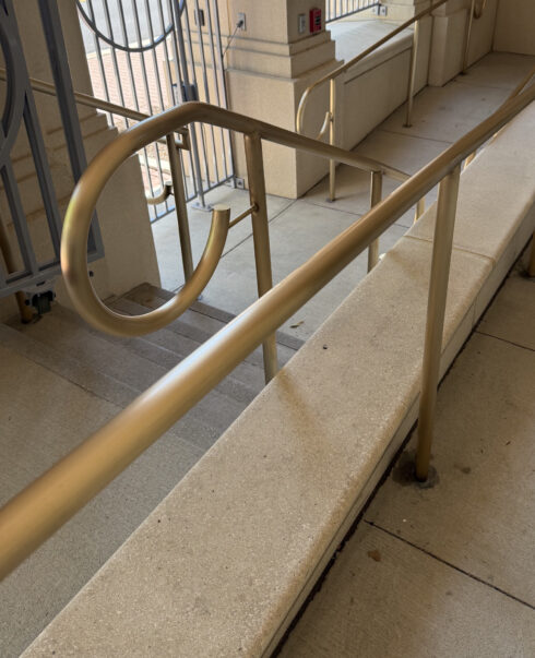 Metal Railing Before - Virginia Metal Restoration