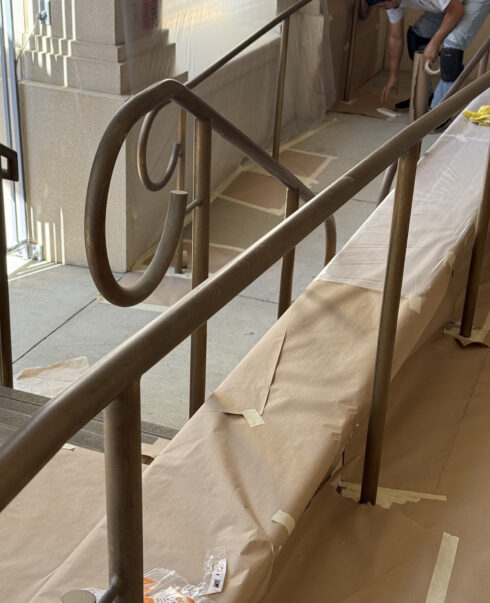 Metal Railing Before - Virginia Metal Restoration